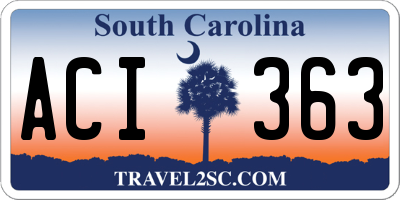 SC license plate ACI363