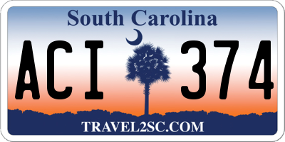 SC license plate ACI374
