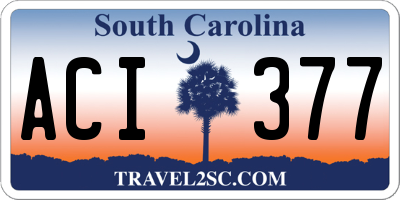 SC license plate ACI377