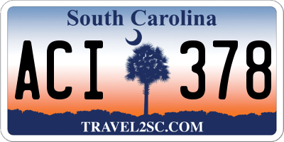 SC license plate ACI378