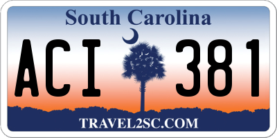 SC license plate ACI381