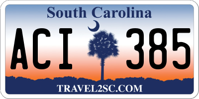 SC license plate ACI385