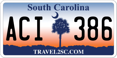 SC license plate ACI386