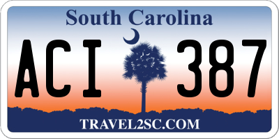 SC license plate ACI387