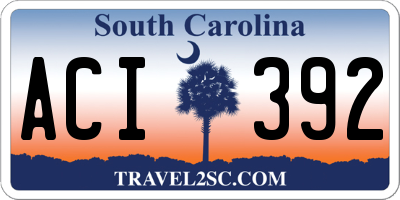 SC license plate ACI392