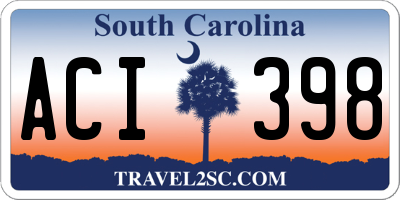 SC license plate ACI398