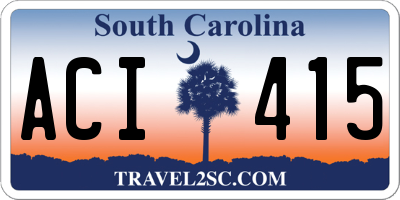 SC license plate ACI415