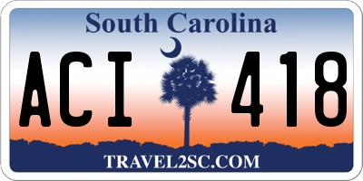 SC license plate ACI418