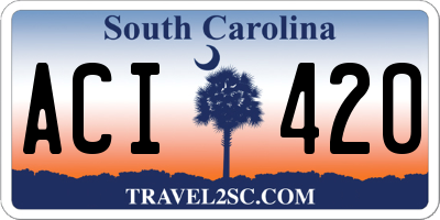 SC license plate ACI420