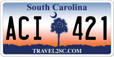 SC license plate ACI421