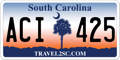 SC license plate ACI425