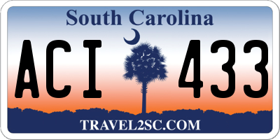 SC license plate ACI433