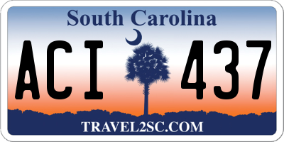 SC license plate ACI437
