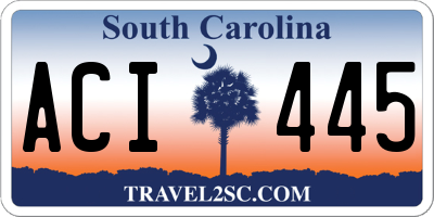 SC license plate ACI445