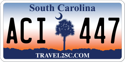 SC license plate ACI447
