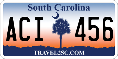 SC license plate ACI456