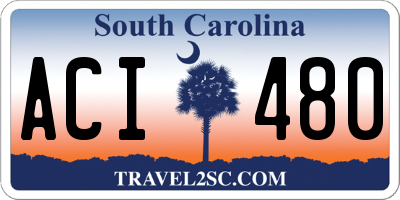 SC license plate ACI480