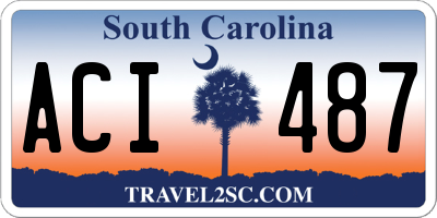 SC license plate ACI487