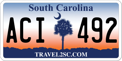 SC license plate ACI492