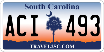 SC license plate ACI493