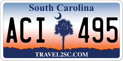 SC license plate ACI495