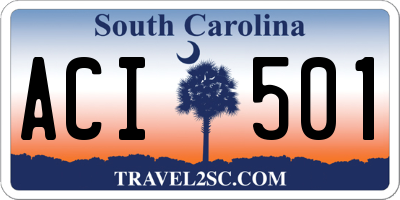 SC license plate ACI501