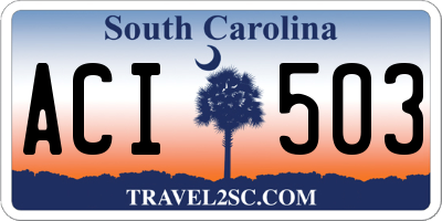 SC license plate ACI503