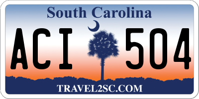 SC license plate ACI504