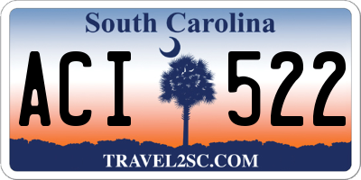 SC license plate ACI522