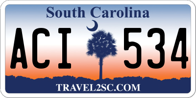 SC license plate ACI534