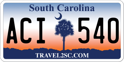 SC license plate ACI540