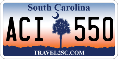 SC license plate ACI550