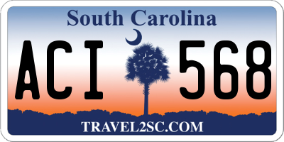SC license plate ACI568