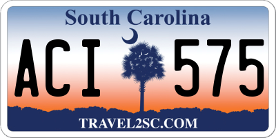 SC license plate ACI575