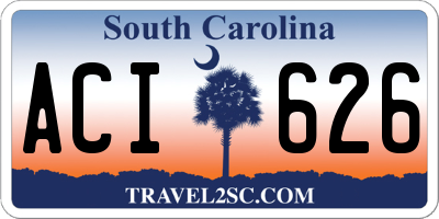 SC license plate ACI626