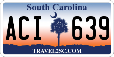 SC license plate ACI639