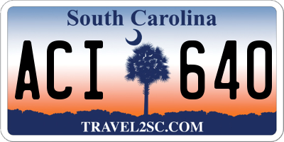 SC license plate ACI640