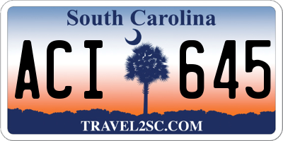 SC license plate ACI645