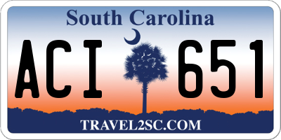 SC license plate ACI651