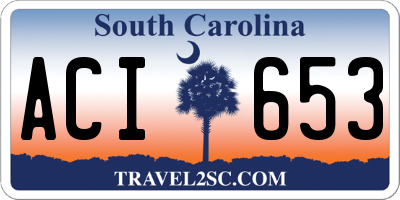 SC license plate ACI653
