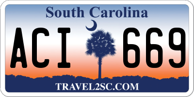 SC license plate ACI669