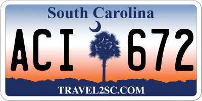 SC license plate ACI672