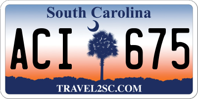 SC license plate ACI675