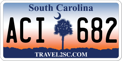 SC license plate ACI682