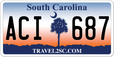 SC license plate ACI687