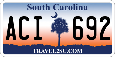SC license plate ACI692