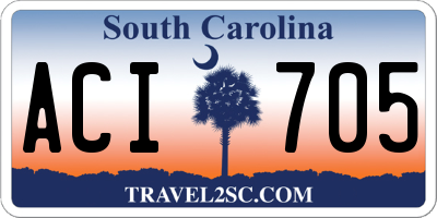 SC license plate ACI705