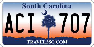 SC license plate ACI707