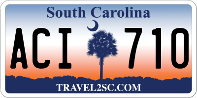 SC license plate ACI710