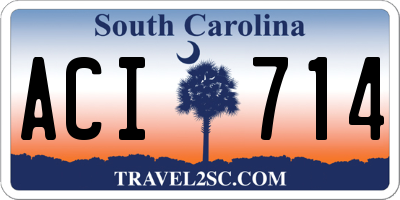 SC license plate ACI714
